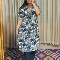 Summer Refreshing Kurtis Navy blue & white